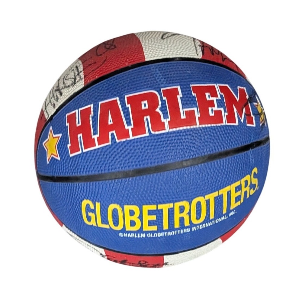 Spalding Harlem Globetrotters Mini Basketball Red White Blue Printed Signatures
